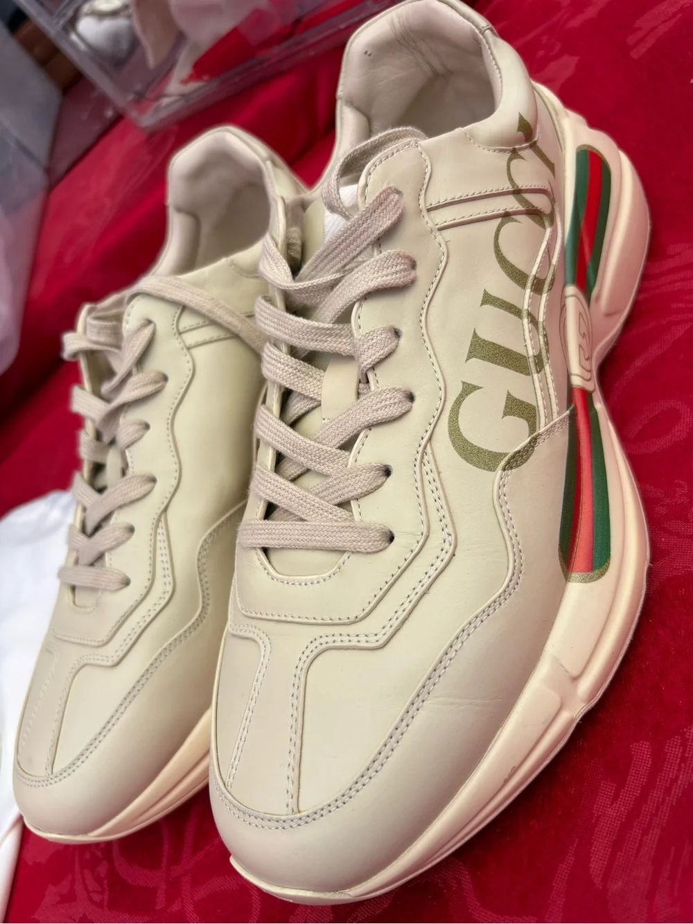 Gucci cream leather